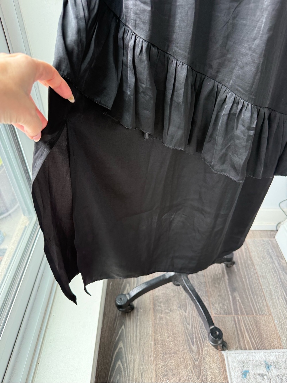 Seafolly Black Ruffle-Tier Maxi Skirt - Picture 3 of 7